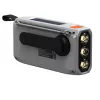 Radio de manivela portátil Marmitek RESQ 100 — DAB/DAB+/FM, 3 W, LCD, USB‑C, jack de 3,5 mm, gris claro