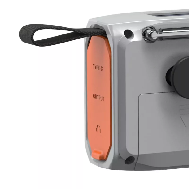 Radio de manivela portátil Marmitek RESQ 100 — DAB/DAB+/FM, 3 W, LCD, USB‑C, jack de 3,5 mm, gris claro