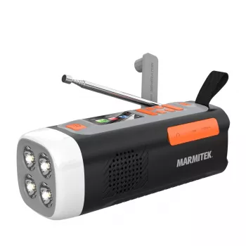 Marmitek RESQ 200 – Radio de manivela, Portátil, Analógica y digital, DAB, DAB+, FM, 87,5 - 108 MHz, 170 - 240 MHz, 3 W