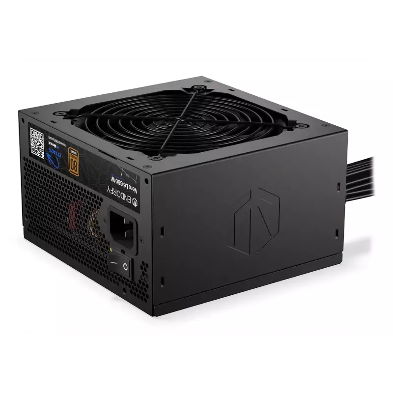 Fuente de alimentación ENDORFY Vero L6 650 W ATX 24-Pin, 80 PLUS Bronze, ventilador de 120 mm, negro