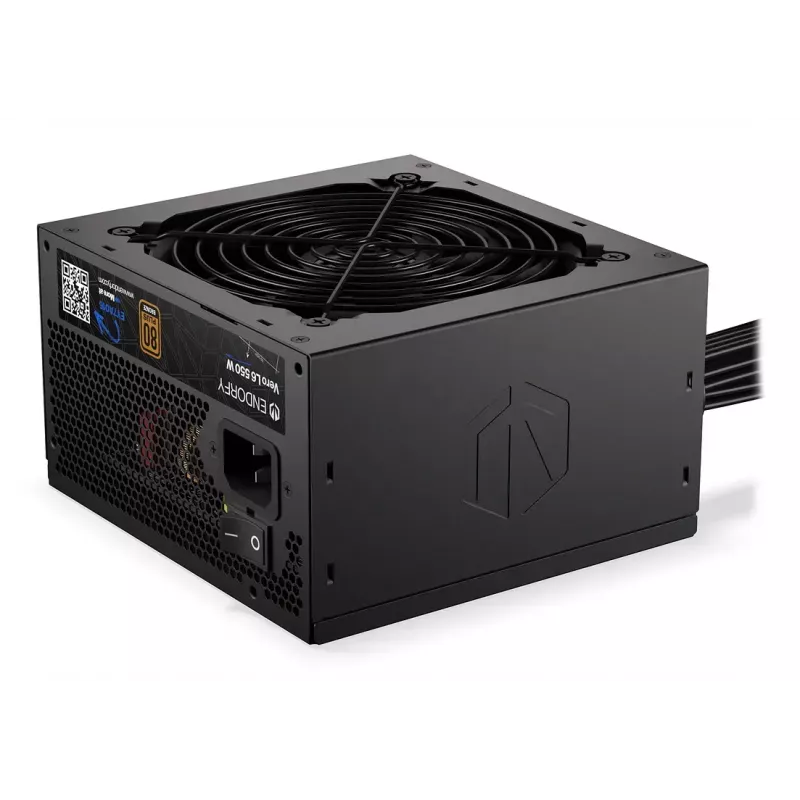 Fuente de alimentación ENDORFY Vero L6 550 W ATX 24-Pin 80 PLUS Bronze, ventilador de 120 mm, negro