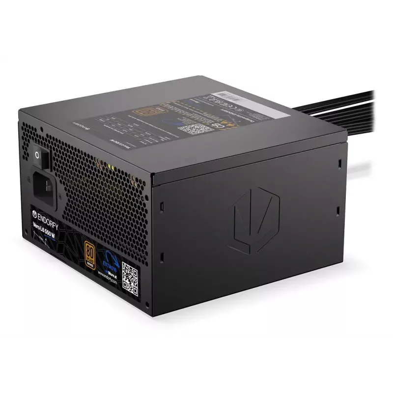 Fuente de alimentación ENDORFY Vero L6 550 W ATX 24-Pin 80 PLUS Bronze, ventilador de 120 mm, negro