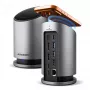 AXAGON HMC-WL9 USB-C Hub de acoplamiento 9 en 1 con 10 Gbit/s, 100W PD, 8K HDMI, Ethernet, carga inalámbrica