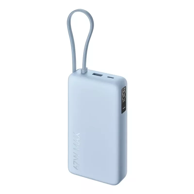 Batería portátil Xiaomi 67W 20000 mAh Li-Ion Azul – 11,1 V, USB-A + USB-C, soporta 3 dispositivos