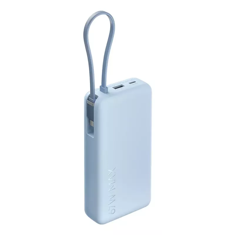 Batería portátil Xiaomi 67W 20000 mAh Li-Ion Azul – 11,1 V, USB-A + USB-C, soporta 3 dispositivos