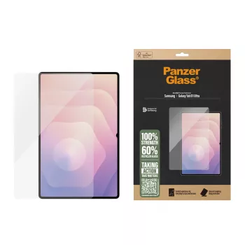 Protector de pantalla PanzerGlass para Samsung Galaxy Tab S11 Ultra — Vidrio templado, Ultra-Wide Fit, transparente, aplicación en seco