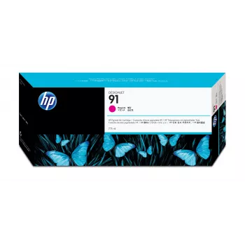 HP 91 775 ml Magenta DesignJet Cartucho de tinta pigmentada, serie de impresoras HP DesignJet Z6100, inyección de tinta térmica, magenta, 324 mm, 120 mm, 64 mm