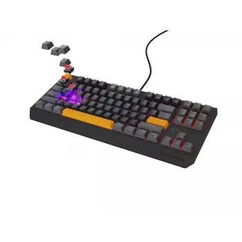 GENESIS Thor 230 TKL teclado gaming USB + RF Wireless + Bluetooth QWERTY negro, gris, naranja
