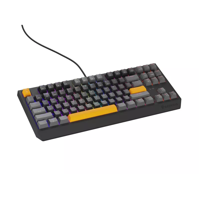 GENESIS Thor 230 TKL teclado gaming USB + RF Wireless + Bluetooth QWERTY negro, gris, naranja