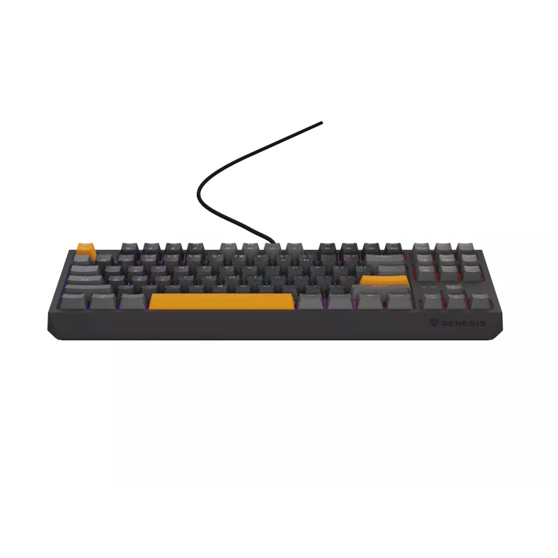 GENESIS Thor 230 TKL teclado gaming USB + RF Wireless + Bluetooth QWERTY negro, gris, naranja