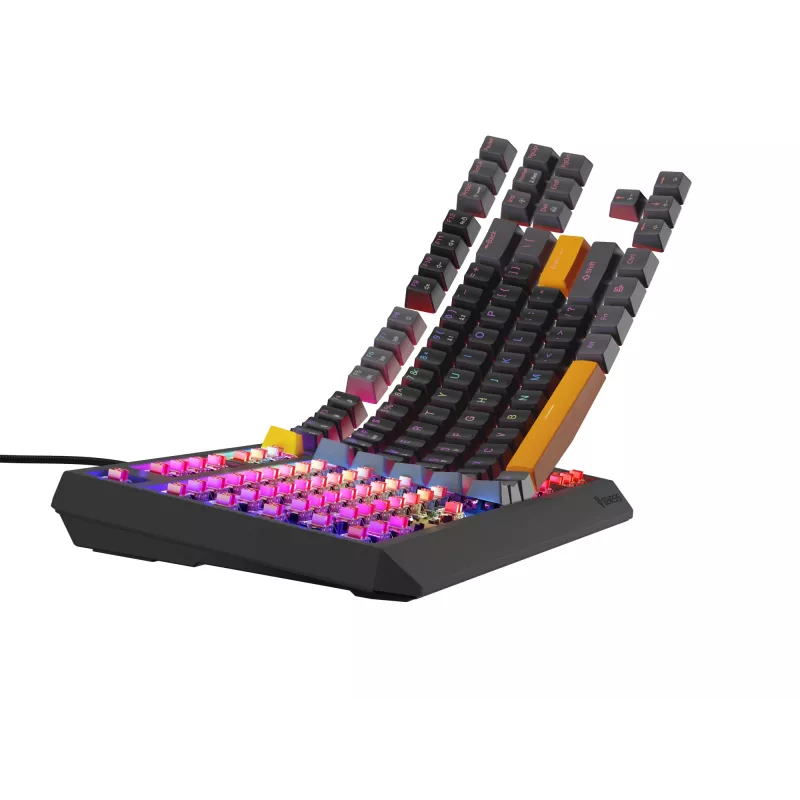 GENESIS Thor 230 TKL teclado gaming USB + RF Wireless + Bluetooth QWERTY negro, gris, naranja