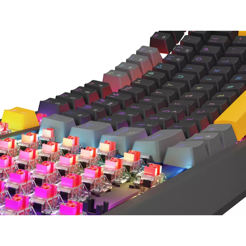 GENESIS Thor 230 TKL teclado gaming USB + RF Wireless + Bluetooth QWERTY negro, gris, naranja