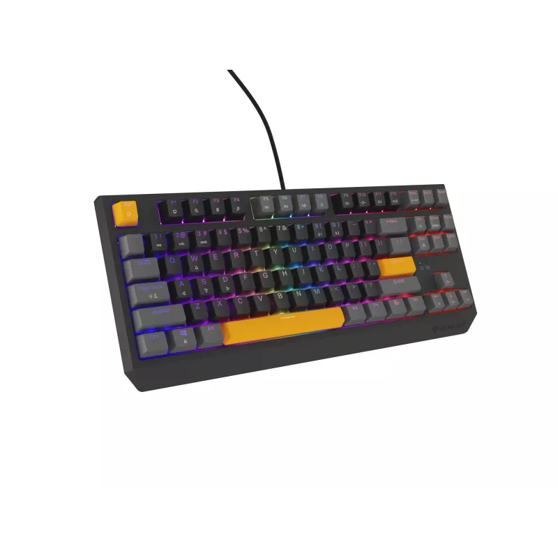 GENESIS Thor 230 TKL teclado gaming USB + RF Wireless + Bluetooth QWERTY negro, gris, naranja