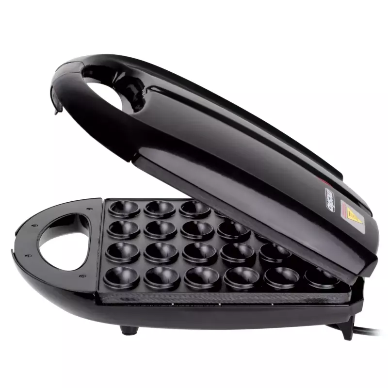 Gofrera Mesko MS 3041 — 1600 W, negra, hace 24 gofres elípticos (220–240 V)