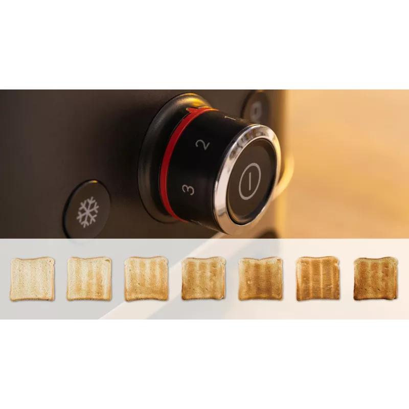 Bosch TAT4M223 tostadora 4 2 rebanadas 950 W negra, acero inoxidable