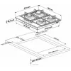 Beko HILG 642C5 SB Negro Integrable 60 cm Gas 4 zona(s)