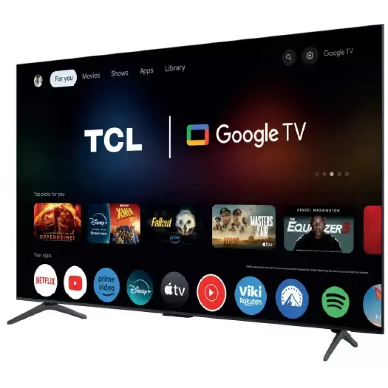 TV TCL 55C61K 55 pulgadas (139,7 cm) 4K Ultra HD QD‑Mini LED Smart TV con Google TV, Wi‑Fi, PPI 4100, metálico