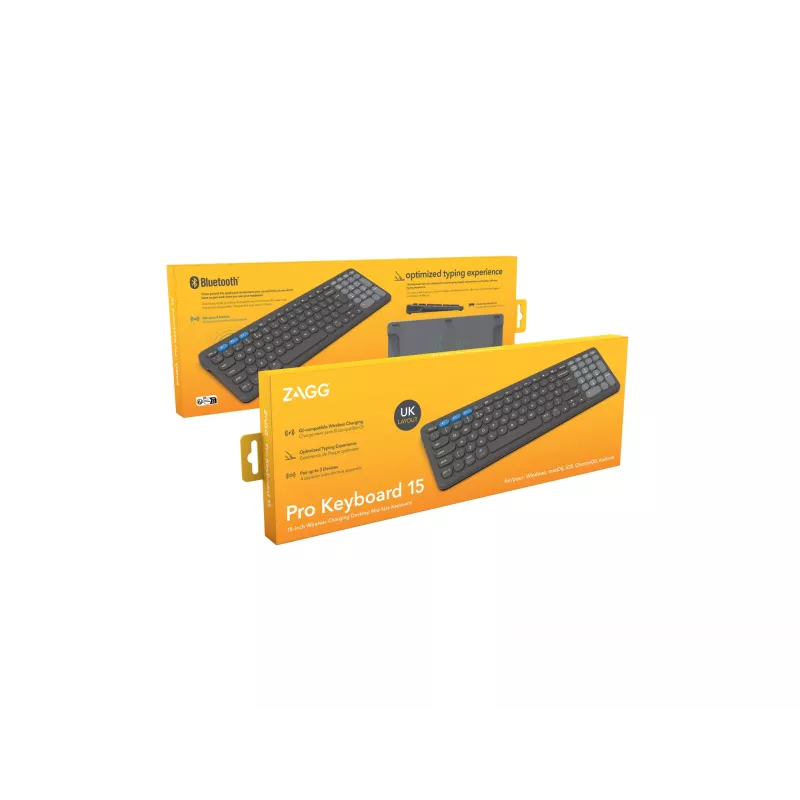 Teclado ZAGG Pro 15 universal Bluetooth QWERTY UK inglés negro