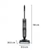 Aspirador de escoba Rowenta X-Clean 4 GZ5035WO — inalámbrico 200 W, limpieza en seco y húmedo, sin bolsa, filtro de espuma/agua, batería de Li-Ion