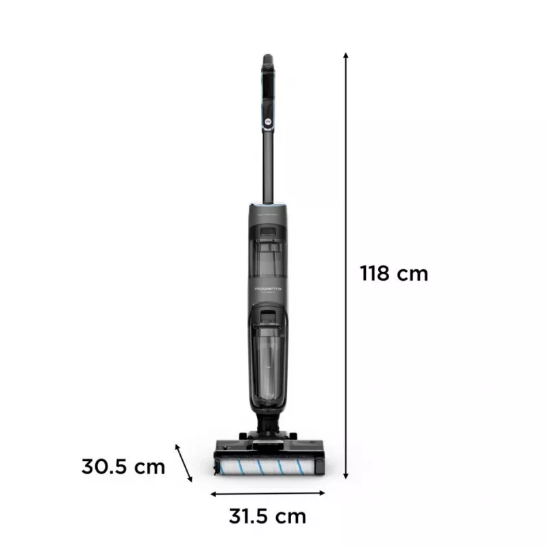Aspirador de escoba Rowenta X-Clean 4 GZ5035WO — inalámbrico 200 W, limpieza en seco y húmedo, sin bolsa, filtro de espuma/agua, batería de Li-Ion