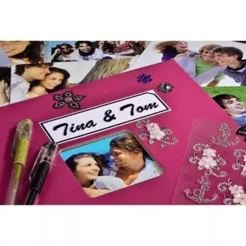 Álbum de fotos Hama rosa 100 hojas 10 x 15 encuadernación en espiral