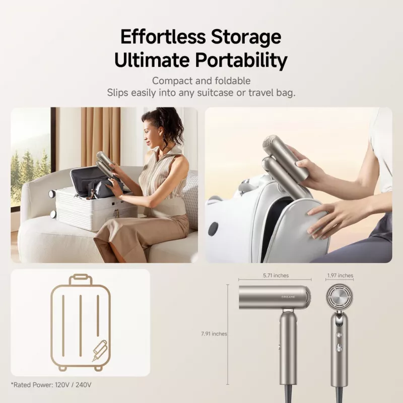 Secador de pelo Dreame Pocket Pro AHD51-TG oro titanio
