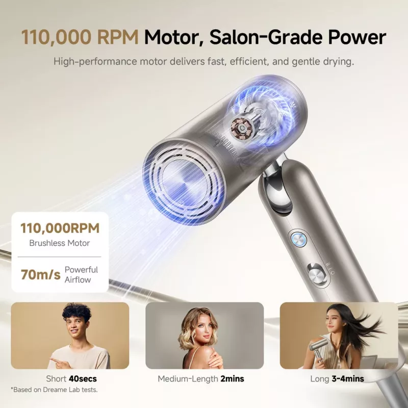 Secador de pelo Dreame Pocket Pro AHD51-TG oro titanio