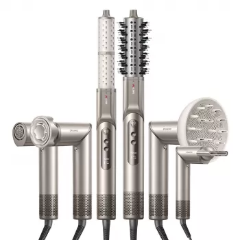 Secador de pelo Dreame Dazzle 1400 W — motor de 110000 rpm, 3 niveles de calor, máx. 90°C, dorado