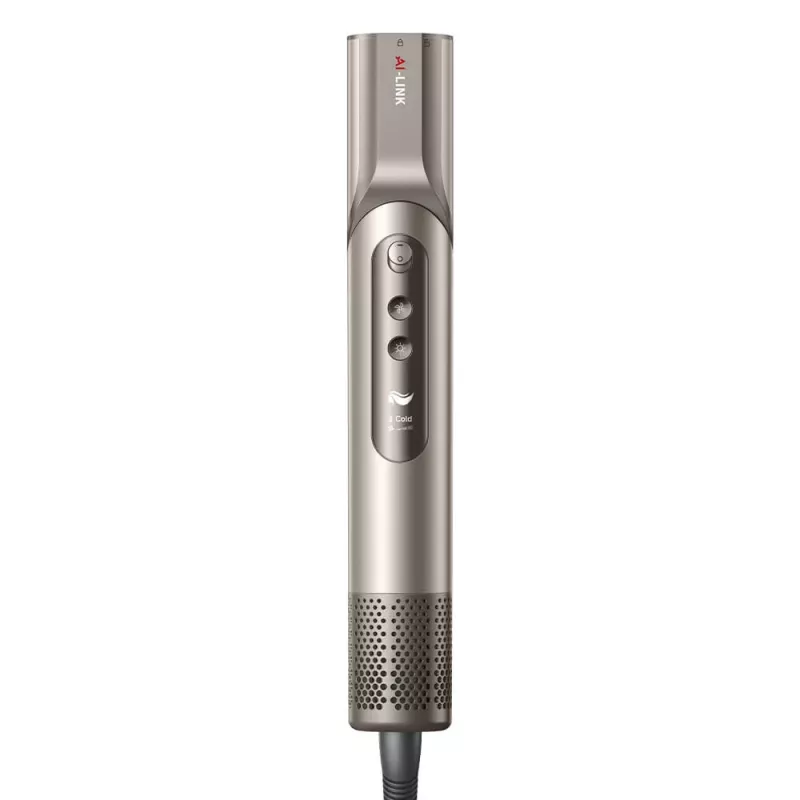 Secador de pelo Dreame Dazzle 1400 W — motor de 110000 rpm, 3 niveles de calor, máx. 90°C, dorado