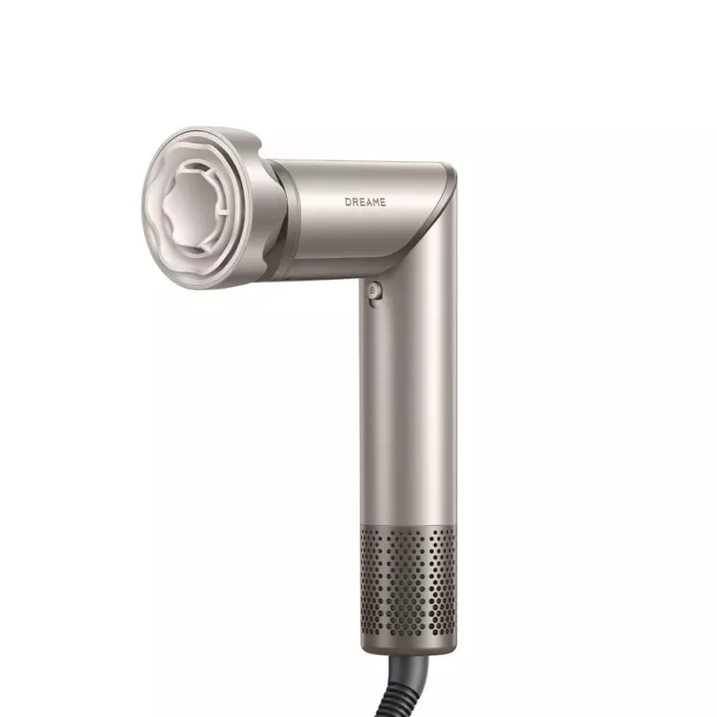 Secador de pelo Dreame Dazzle 1400 W — motor de 110000 rpm, 3 niveles de calor, máx. 90°C, dorado