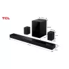 Barra de sonido TCL Q Q85H Class 7.1.4 canales con Dolby Atmos, subwoofer inalámbrico y altavoces surround inalámbricos