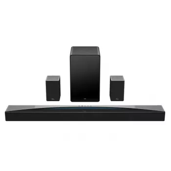 Barra de sonido TCL Q Q85H Class 7.1.4 canales con Dolby Atmos, subwoofer inalámbrico y altavoces surround inalámbricos