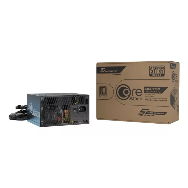 Fuente de alimentación Seasonic CORE BC-750 ATX 3.1 750 W 20+4 Pin ATX Negro 80 PLUS Bronze