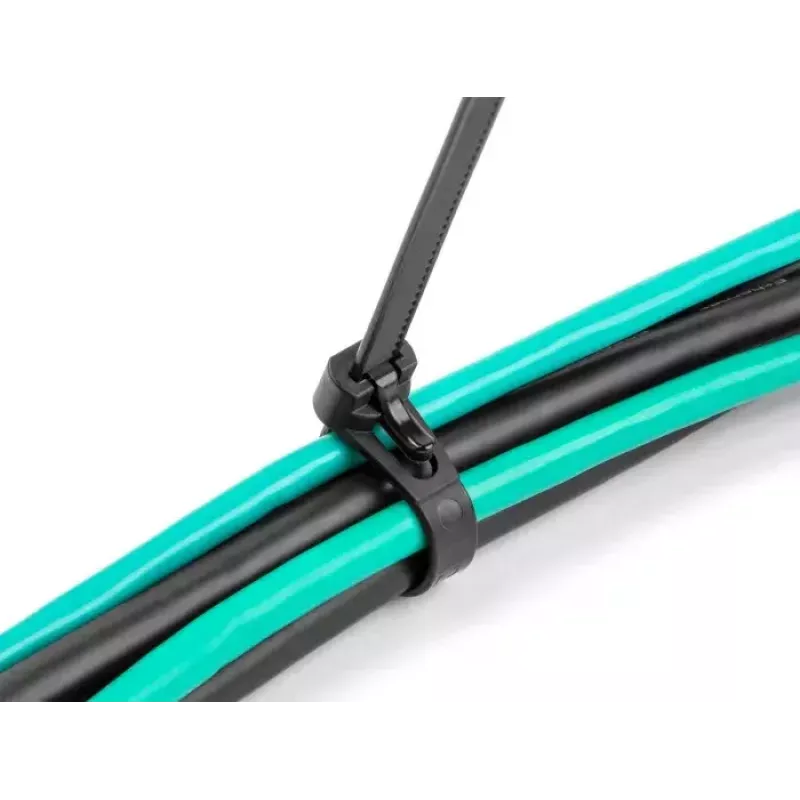 DeLOCK bridas para cables reutilizables resistentes al calor, 300 x 7,6 mm, negro, 100 uds
