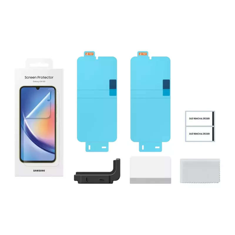 Protector de pantalla Samsung EF-UA346 transparente para Galaxy A34 5G, transparente, 2 uds., compatible con pantalla de 6,6 inch