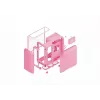 Caja de PC semitorre HYTE X50 Strawberry Milk, modelo CS-HYTE-X50G-SM