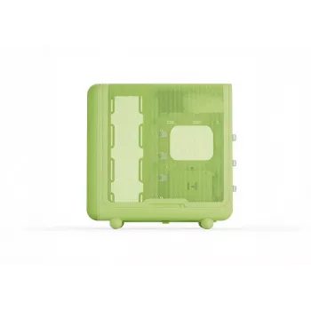 Caja semitorre HYTE X50 Matcha Milk – compatibilidad ATX/mATX/Mini-ITX, cristal templado, E/S frontal