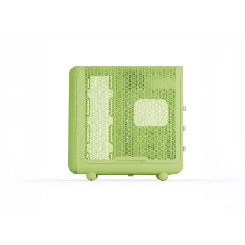 Caja semitorre HYTE X50 Matcha Milk – compatibilidad ATX/mATX/Mini-ITX, cristal templado, E/S frontal