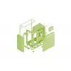 Caja semitorre HYTE X50 Matcha Milk – compatibilidad ATX/mATX/Mini-ITX, cristal templado, E/S frontal