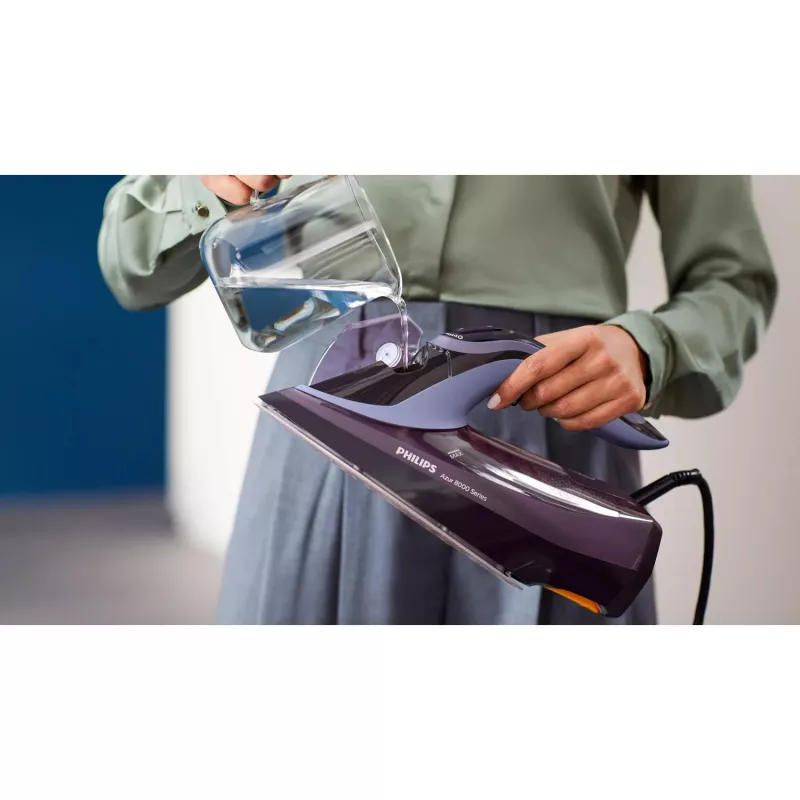 Philips 8000 Series DST8021/30 plancha de vapor suela SteamGlide Elite 3000 W Violeta