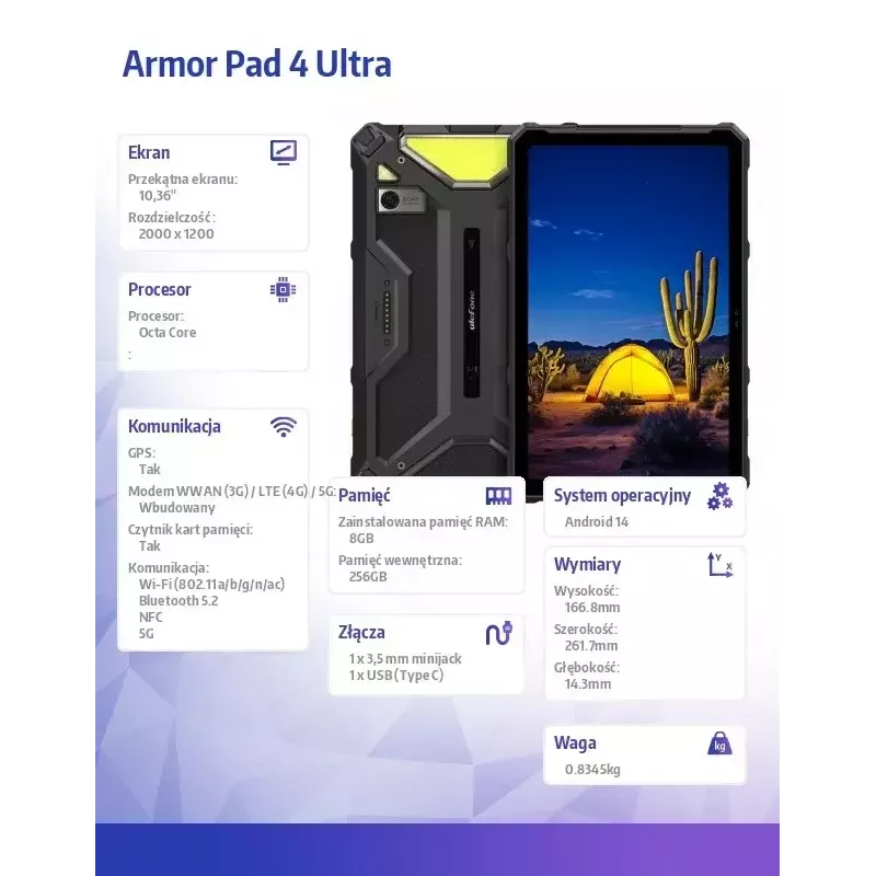 Tablet UleFone Armor Pad 4 Ultra 25,9 cm (10,36