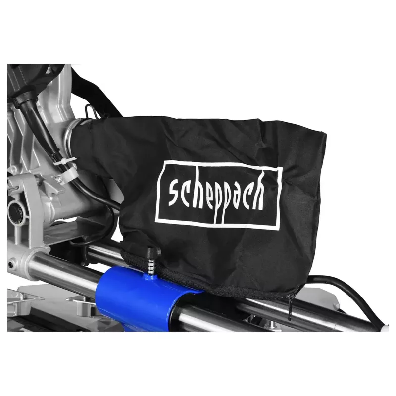 Sierra de inglete Scheppach HM216 2000 W, 4700 rpm, profundidad de corte 65 mm, ancho de corte 340 mm, guía láser, arranque suave