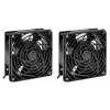 Intellinet Unidad de ventilación de 2 ventiladores para caja de pared de 19 pulgadas, montaje en techo, cable de alimentación de 1,8 m con conector macho EU CEE 7/7, formato 120 x 120 mm, set de puesta a tierra incluido, negro