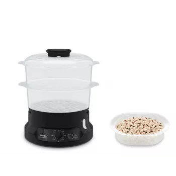 Tefal Minicompact VC139810 vaporera 2 cestas de pie 800 W negra