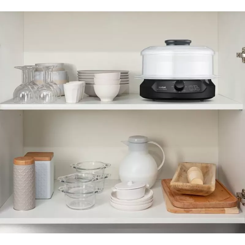 Tefal Minicompact VC139810 vaporera 2 cestas de pie 800 W negra