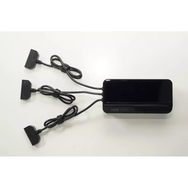 Cargador Autel multicargador para EVO Max Serie modelo 102002545 — 3 baterías, USB-C, 120 W de potencia de carga, entrada 100–240 V