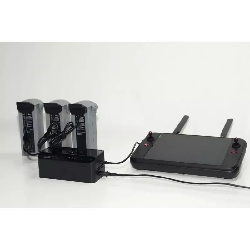 Cargador Autel multicargador para EVO Max Serie modelo 102002545 — 3 baterías, USB-C, 120 W de potencia de carga, entrada 100–240 V