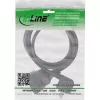 Alargador eléctrico InLine tipo F acodado, negro, 15 m