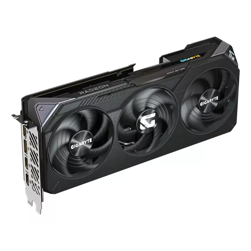 Tarjeta gráfica GIGABYTE Radeon RX 9070 GAMING 16GB — 16GB GDDR6, 256 bits, PCIe 5.0, 2520 MHz frecuencia de núcleo, 2×DisplayPort, 2×HDMI