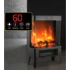 Radiador eléctrico Carruzzo Q20P radiador de aceite, 1800 W, 15–45 °C, carcasa de cristal, mando a distancia/app/control táctil, temporizador 1–12 h, montaje en pared o suelo, negro